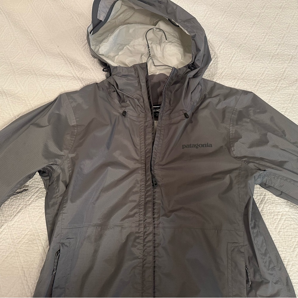 Patagonia Gray Rain Hooded Jacket